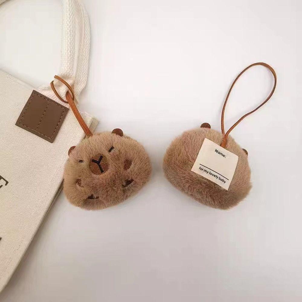 Mmluck capybara Móc Khóa Nhồi Bông Mềm Mại Với Họa Tiết Hoạt Hình Trang Trí Ba Lô