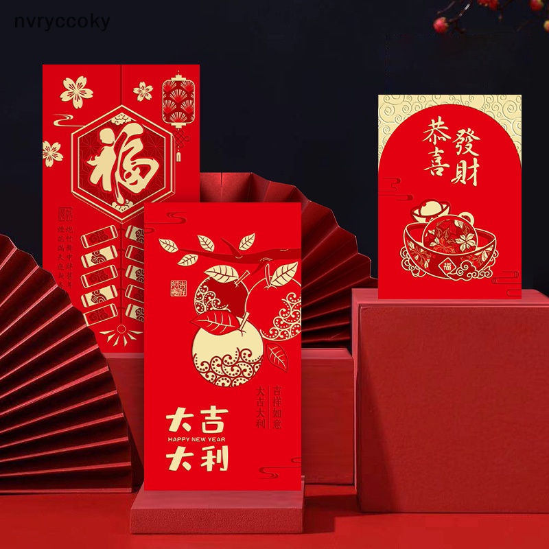 Set 6 Bao Lì Xì Đỏ May Mắn Cho Lễ Hội Năm Mới 2023