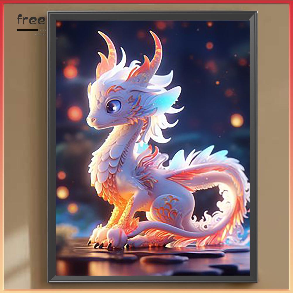 Bộ Tranh Đính Đá 5d diy Hình Rồng Phát Sáng Độc Đáo Trang Trí Nhà Cửa