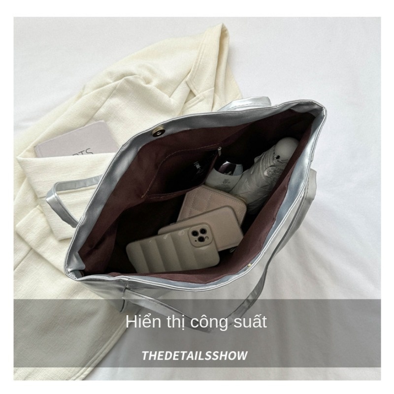 Túi xách nữ tote công sở văn phòng to đeo vai đi học đi làm 2023NEW Quyến rũ Vintage Korean thích hợp sử dụng hàng ngày