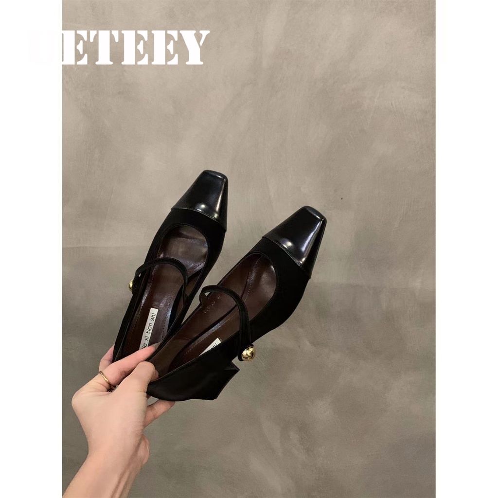 UETEEY  giày búp bê Mary Jane Lolita Đế da mềm đế êm thời trang Nhẹ nhàng Cá tính Dễ dàng phối đồ Nhẹ Mềm mại FLF23B0YDH 48Z231201