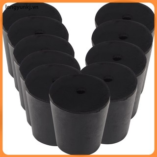 Longyunkj 10 chiếc ống kiểm tra niêm phong nút chặn ống cắm bình có lỗ cao su cho lỗ