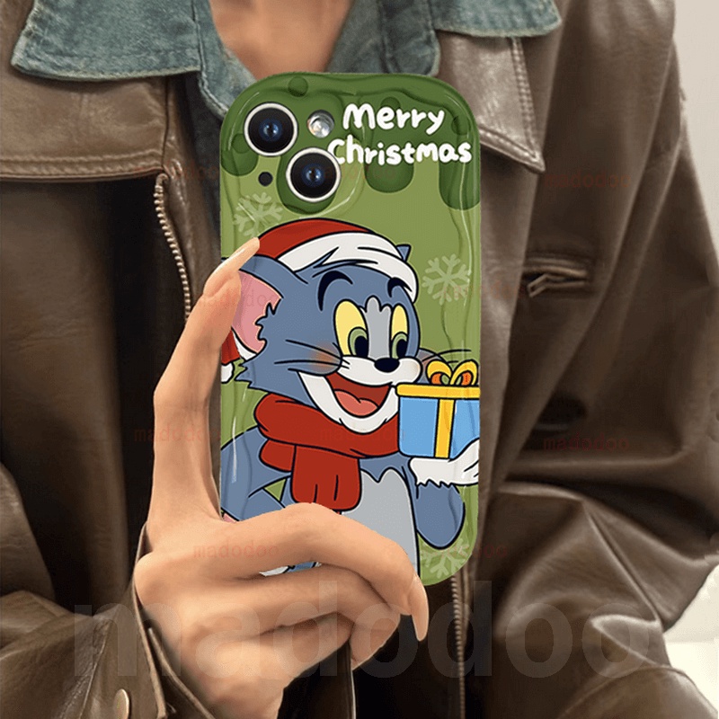 Cat Mouse Cheese Cartoon Couple ốp lưng Redmi Note 13 Pro+ 12S 4G 12 Pro Plus 5G 13C 12C A1 A2 11S 11 10C 10 9T 9C 9A POCO X5 Cute Full Fine hole Airbag Anti-fall Protection Soft Phone Case Christmas Gift Back Cover NY 78