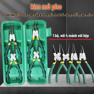 Kềm mở phe 7inch bộ 4 món- Kìm mở phe đa năng, kìm phanh, kìm mở phe trong, kìm mở phe ngoài TV TR CV CR