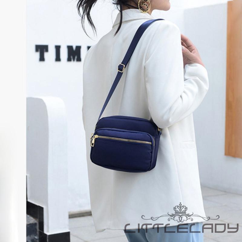 Túi Đeo Chéo Nhiều Ngăn Khóa Kéo Thời Trang Cho Nữ