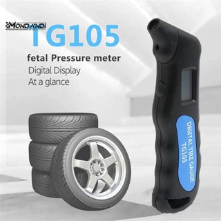 MONDANDI Đồng Hồ Đo Áp Suất Lốp Xe Điện Tử Màn Hình Lcd Kỹ Thuật Số 100Psi