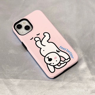 Ốp Điện Thoại Hai Lớp Hình Thỏ Xinh Xắn Cho iphone11 12 13 14 15 12promax 13promax 14promax 14promax x xs xr tsxg