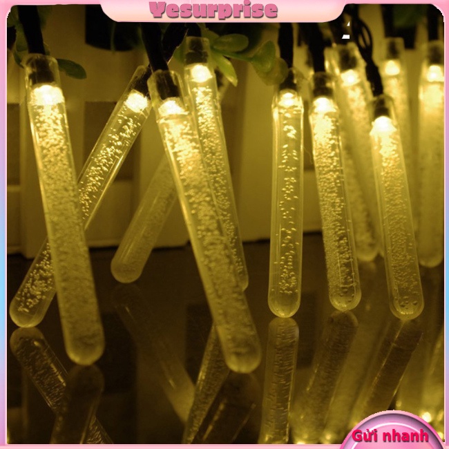 Yesurprise Dây Đèn Led 20 Bóng Chống Nước Trang Trí Giáng Sinh Chạy Bằng Năng Lượng Mặt Trời
