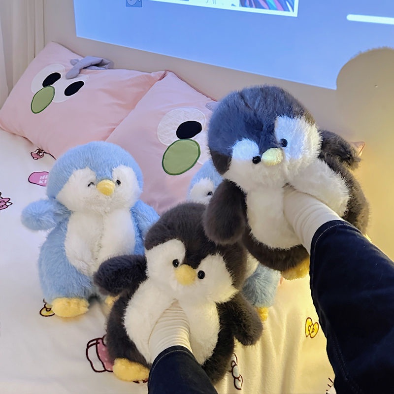 Dép Bông Đi Trong Nhà Hình Chim Cánh Cụt cute Mùa Đông 2024 Dày Dặn Ấm Áp Hình Chim Cánh Cụt Dễ Thương
