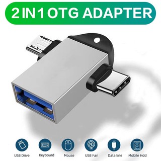 Đầu chuyển đổi 2 trong 1 type-c micro usb otg cho ổ cứng máy tính bảng/điện thoại