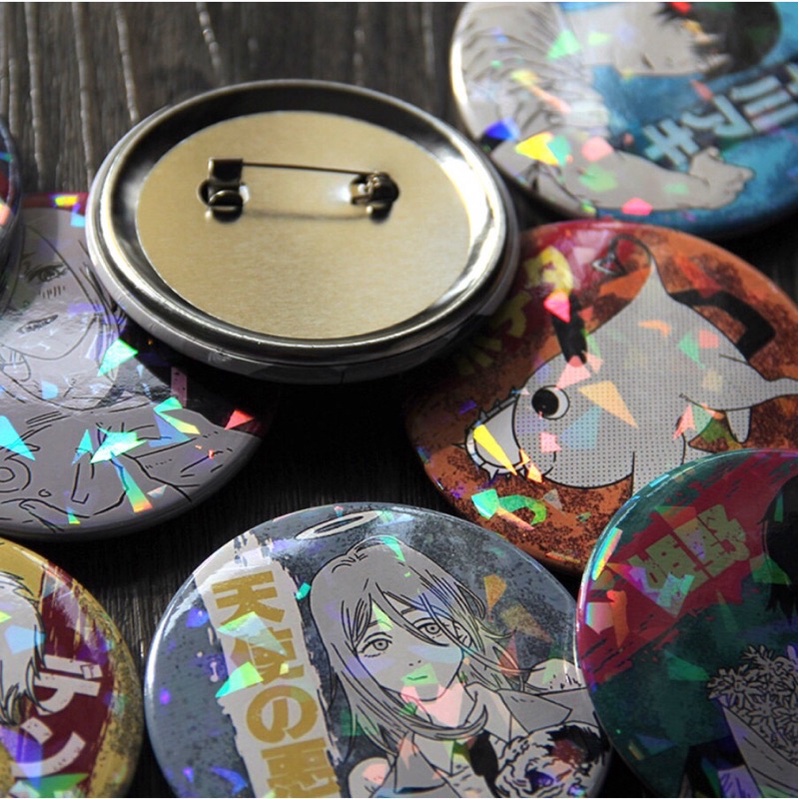 Chainsaw Man Huy hiệu Anime Lấp Lánh  - Anime / Manga Chainsaw Man Power Makima Pochita Makima Aki Angel Denji HH18