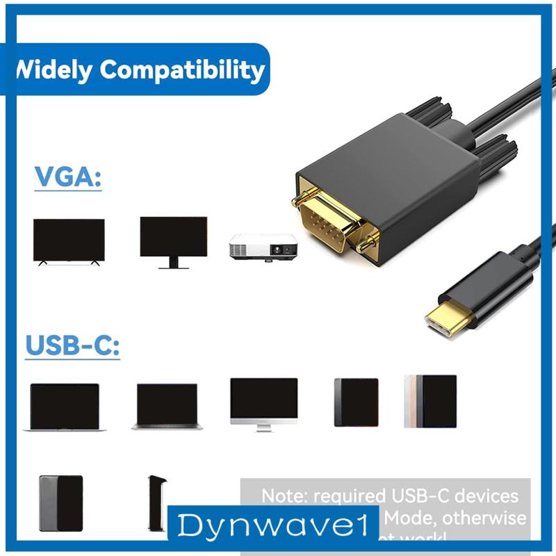 Dây Cáp Chuyển Đổi usb c Sang vga Dài 1.8m Dành Cho Máy Tính / laptop / Máy Tính Bảng