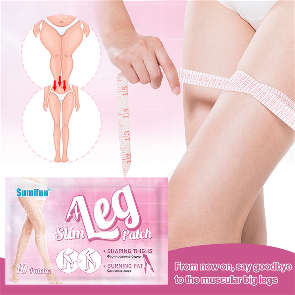♕ Sumifun 10 Miếng Dán/1 Gói Băng Định Hình Chân Giảm Béo Đốt Cháy Mỡ Săn Chắc Nâng Friming Chân Đùi Cơ Da Miếng Dán Nam Nữ Chăm Sóc Cơ Thể UPBEST