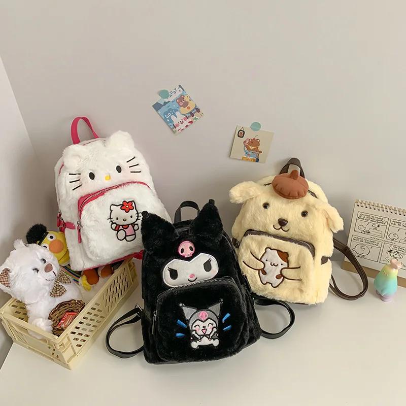 Kawaii sanrio Ba Lô Vải Bông Hình hello kitty Thời Trang Dành Cho Nữ Sinh Du Lịch Làm Quà Giáng Sinh Sinh Nhật