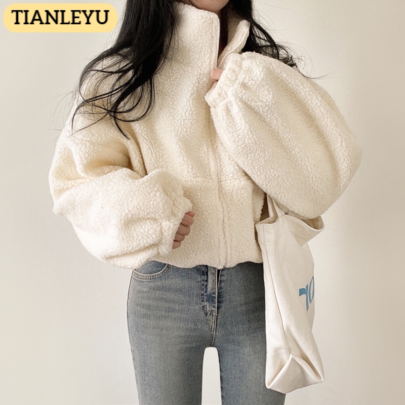 TIANLEYU áo khoác len áo len áo Vải lông cừu giữ ấm Thoải mái wt41
