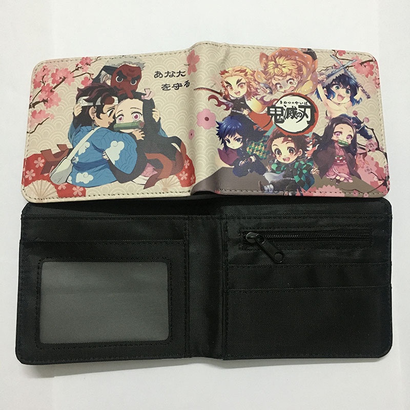 Ví Da Ngắn 12x10cm In Họa Tiết Hoạt Hình demon slayer kimetsu no yaiba tanjiro kamado