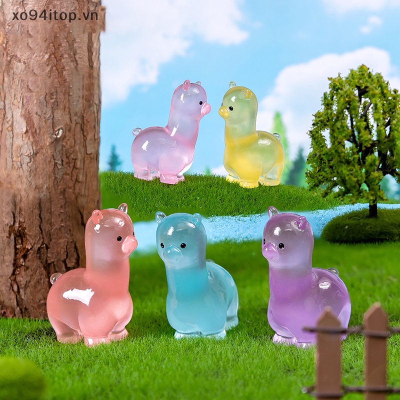 Xoitop Phụ Kiện Trang Trí Xe Hơi Hình Lạc Đà alpaca Phát Sáng Trong Bóng Tối vn