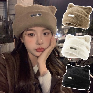 Dễ thương mũ len tai mèo cute cho bé