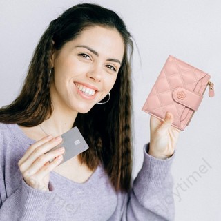 Ví Da Gập Đôi Có Khóa Kéo Thời Trang Cho Nữ