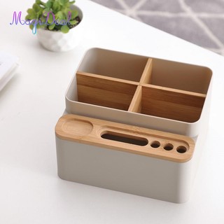 Hộp đựng bút Đồ dùng để bàn Sắp xếp Hộp đựng máy tính để bàn Màu be