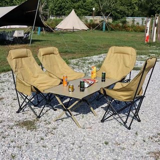 Ghế Camping , dã ngoại mặt trăng bản nâng cấp kích thước tựa dựa lưng mút đệm đầu êm ái thư giãn