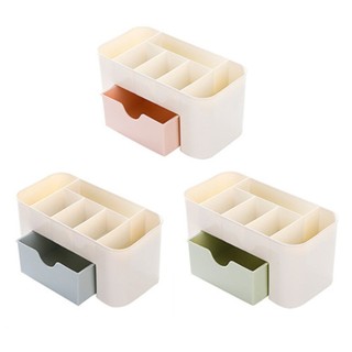【fridvn】Desktop Makeup Organizer Plastic Storage Box Cosmetic Organizer Storage Case