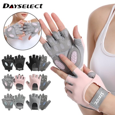 1 Đôi Găng Tay Thể Thao Nửa Ngón Chống Sốc Chống Trượt Hỗ Trợ Nâng Tạ