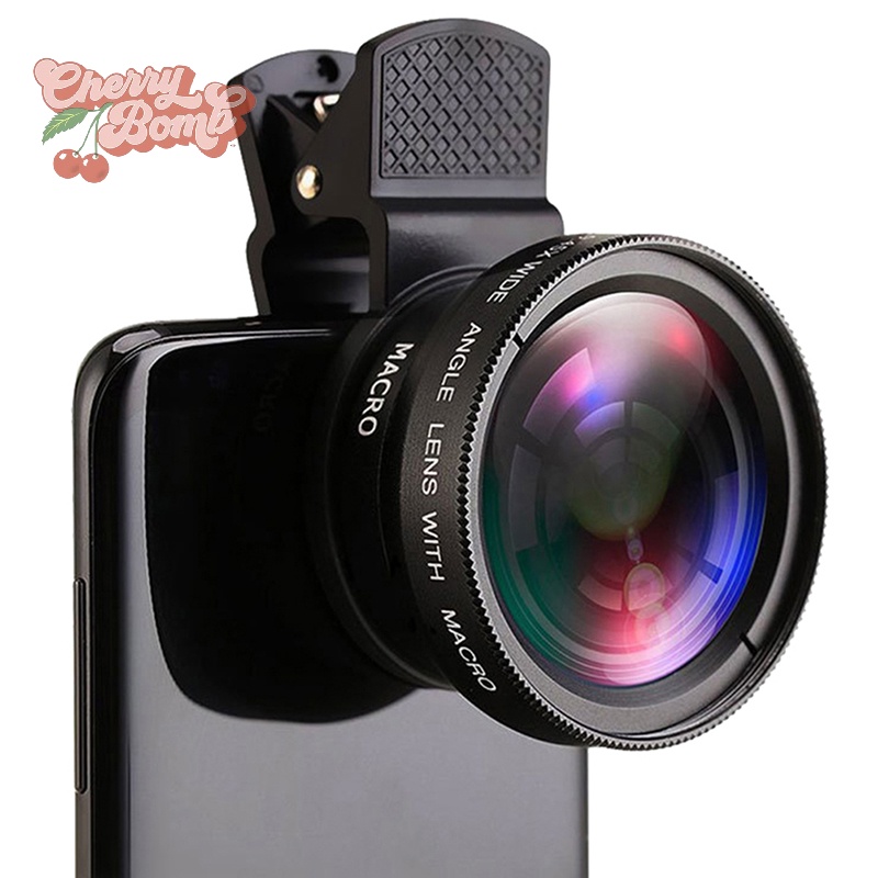 Bộ Lens Mắt Cá Góc Rộng 0.45X 2 Trong 1 Cho Điện Thoại Thông Minh Mới