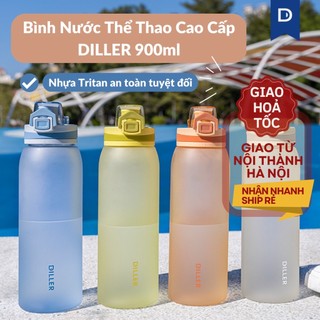 Bình Nước Thể Thao Nhựa TRITAN 900ml DILLER cho các hoạt động ngoài trời
