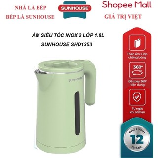 ẤM SIÊU TỐC INOX 2 LỚP 1.8L SUNHOUSE SHD1353_Đáy liền khối
