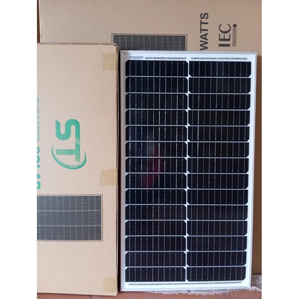 Tấm pin 50w MoNo SOLAR TECH 710*395*25 Hàng chính hãng tặng jack MC4 - Mẫu mới nhất