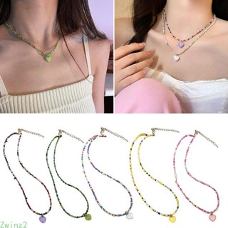 Vòng cổ Chuỗi Hạt 2 Lớp Phong Cách Bohemian