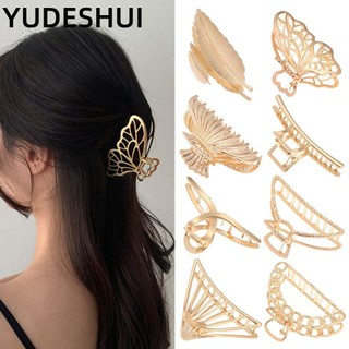 YUDESHUI Kẹp tóc kim loại hình bướm kiểu harajuku thanh lịch cho nữ
