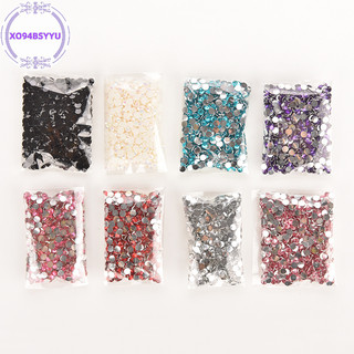 Set 1000 hạt pha lê tròn 4mm tự trang trí móng tay nghệ thuật