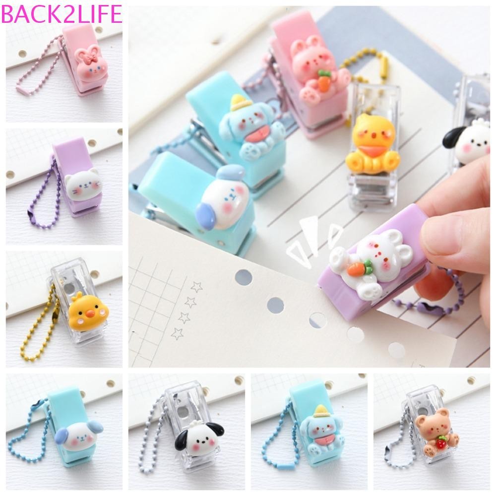 Back2life Máy Bấm Giấy Mini, Lỗ Tròn 1 Lỗ Dễ Thương Đục Lỗ, Thêu Sò Văn Phòng Phẩm Hoạt Hình DIY Lỗ 