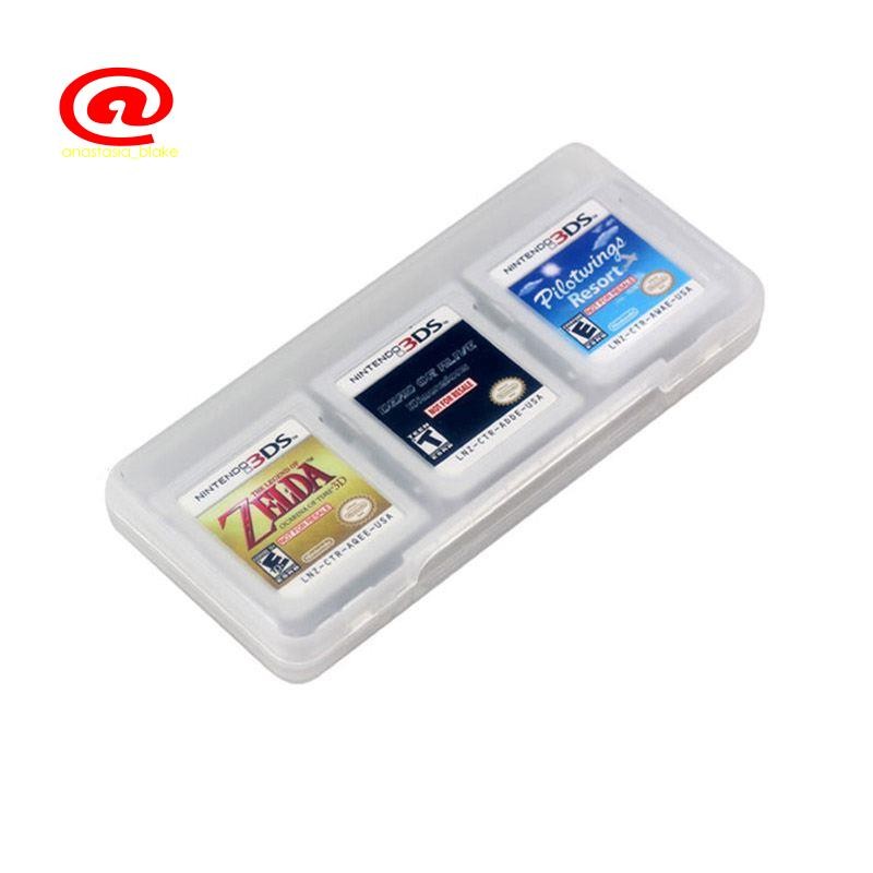 Hộp đựng thẻ trò chơi trong suốt 6 trong 1 Hộp đựng hộp mực cho Nintendo 3DS XL LL NDS DSi
