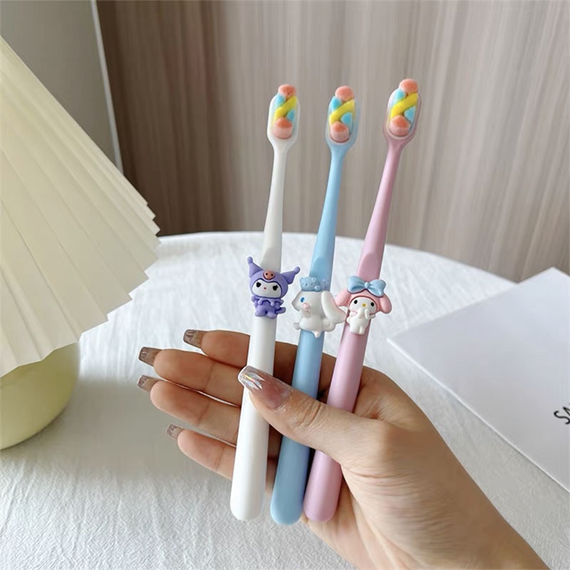 Sanrio Bàn Chải Đánh Răng Lông Mềm Hình kuromi melody cinnamoroll Dễ Thương Cho Người Lớn Và Trẻ Em