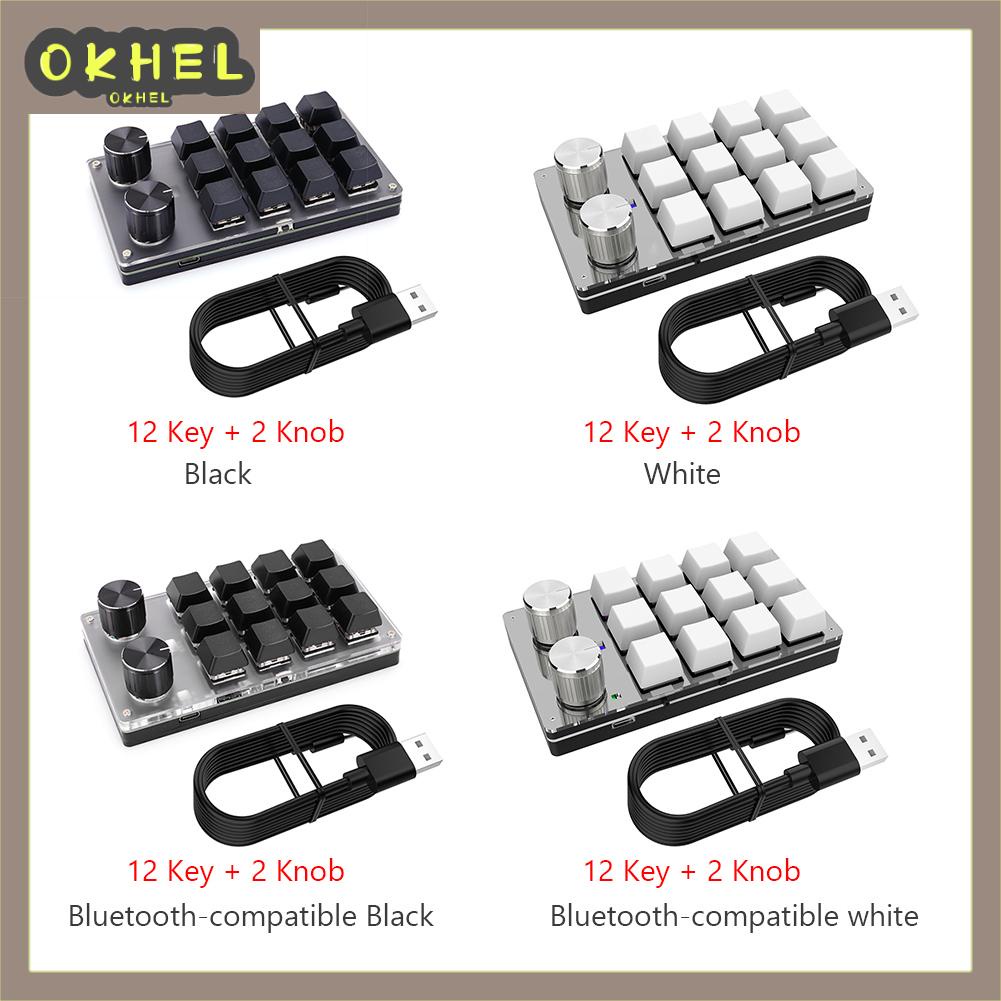 Macro Bàn Phím Cơ Chơi Game 12 Phím + 2 Nút Lập Trình Chất Lượng Cao