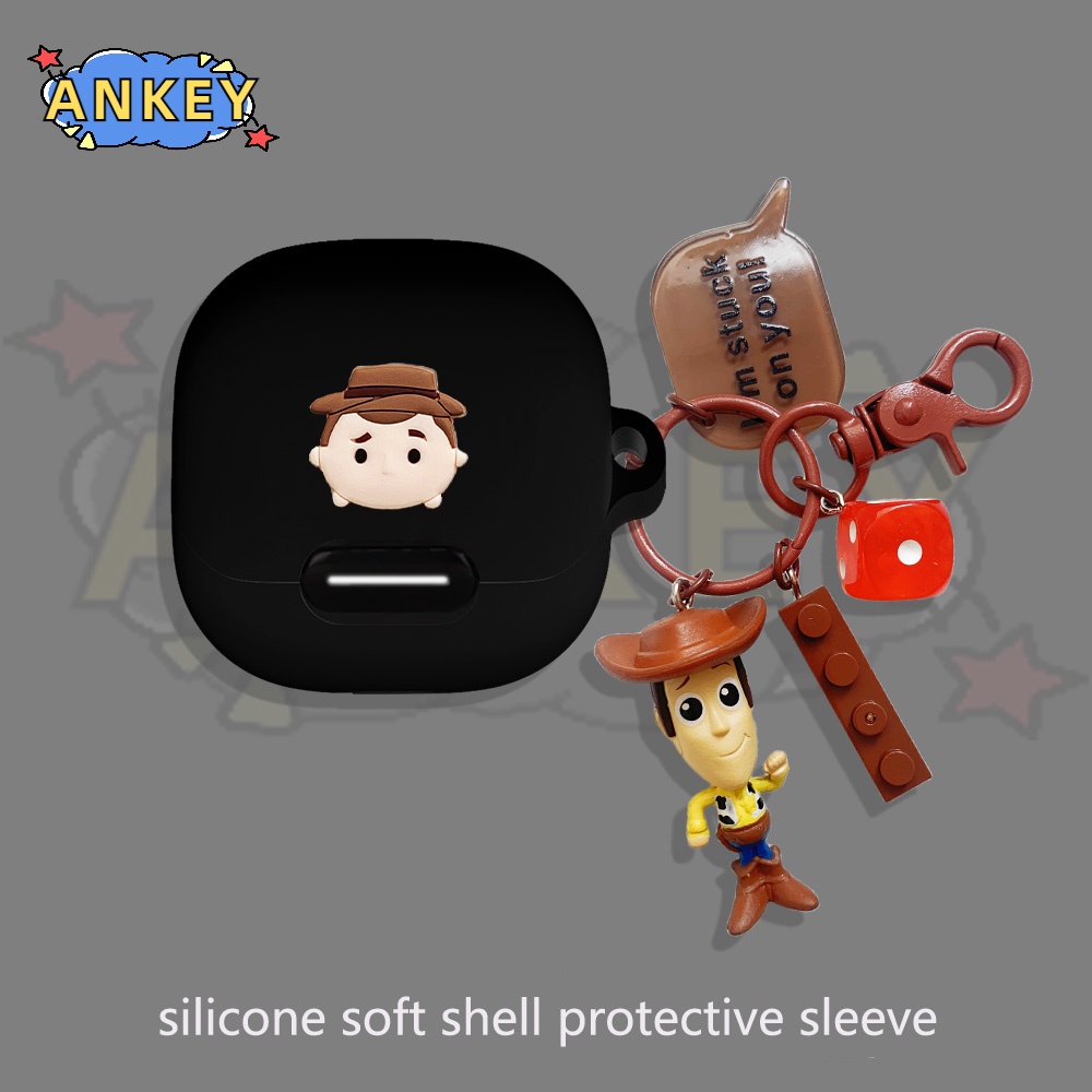 Case For Anker Soundcore Liberty 4 NC / VR P10 Earphone Silicone Case Bear Strawberry Earbuds Waterproof Shockproof Soft Protective Headphone Cover Headset Skin with Hook