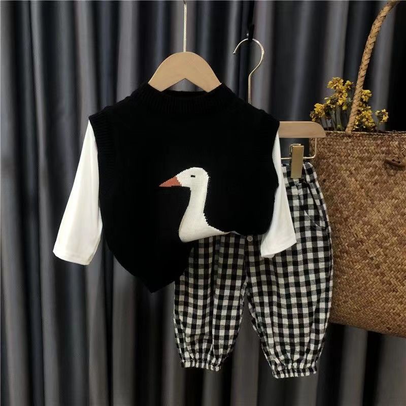 Áo sweater Dệt Kim Không Tay Phong Cách Hàn Nhật Mới 2023 Cho Bé Trai Và Bé Gái
