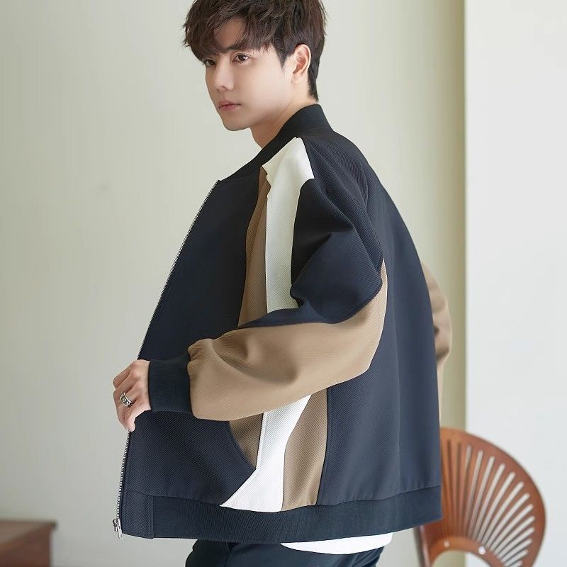 Áo Khoác Bóng Chày Cao Cấp Chống Nhăn Màu Sắc Tương Phản Thời Trang Xuân Thu 2023 Cho Nam