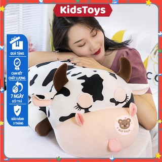  Thú nhồi bông bò sữa kèm chăn gấu bông mền ôm ngủ mềm mịn quà tặng đáng yêu cho bé và văn phòng 