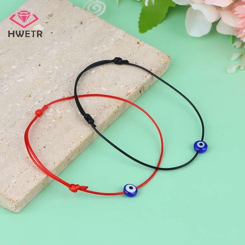 1 Cặp Vòng Tay Dây Bện Mặt Hình Mắt Quỷ Thời Trang Mới