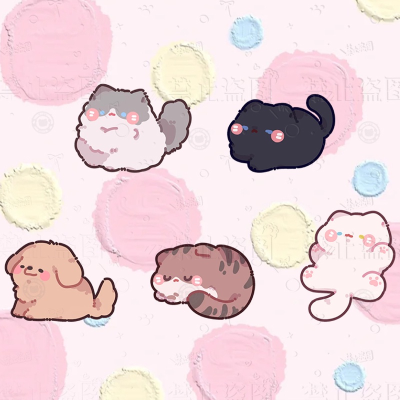 Ghim Cài Áo Bằng acrylic Hình Mèo Hoạt Hình Dễ Thương