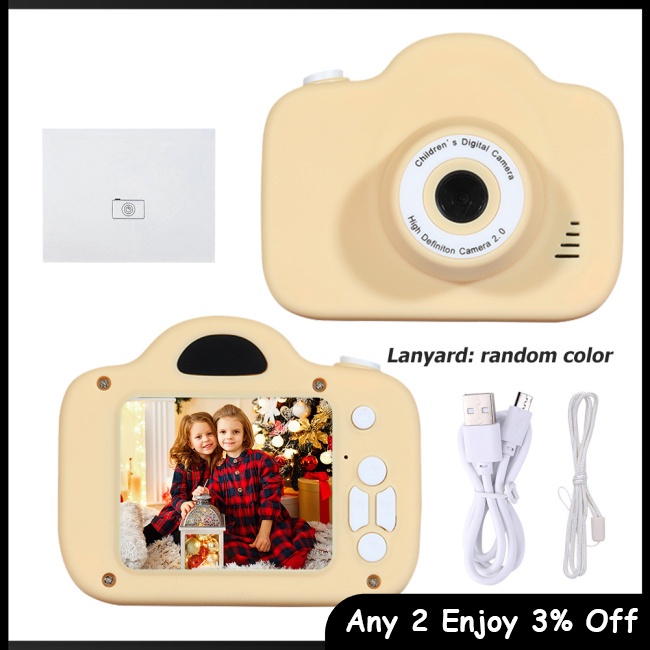 Máy Ảnh Kỹ Thuật Số zevaret 20 million pixels 2 inch hd ips Họa Tiết Hoạt Hình Dễ Thương Cho Bé