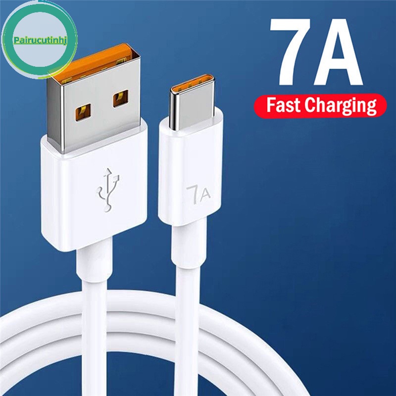 Parucutin Dây Cáp Sạc Nhanh 7a usb type c 100w Cho oppo huawei xiaomi vivo honor vn