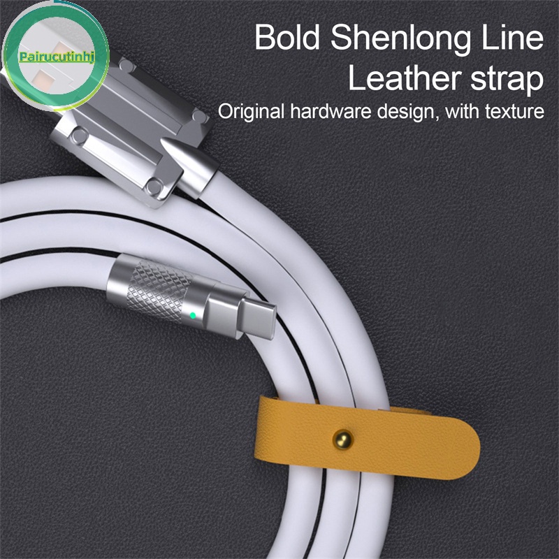 Parucutin Dây Cáp Sạc Nhanh usb Loại c 120w 6a Bằng Silicon Cho xiaomi huawei samsung