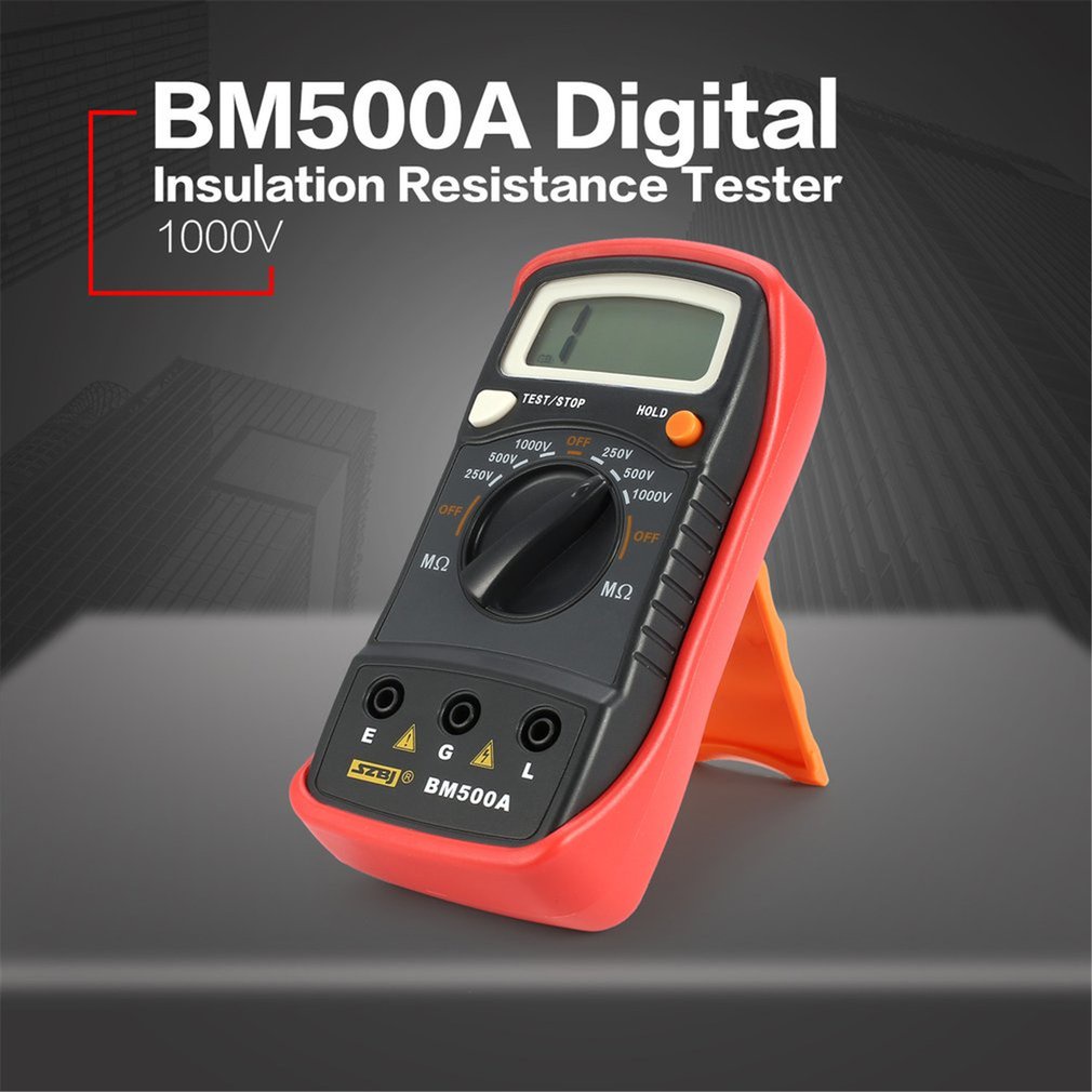 PK BM500A 1000V Digital Insulation Resistance Meter Tester Megohmmeter