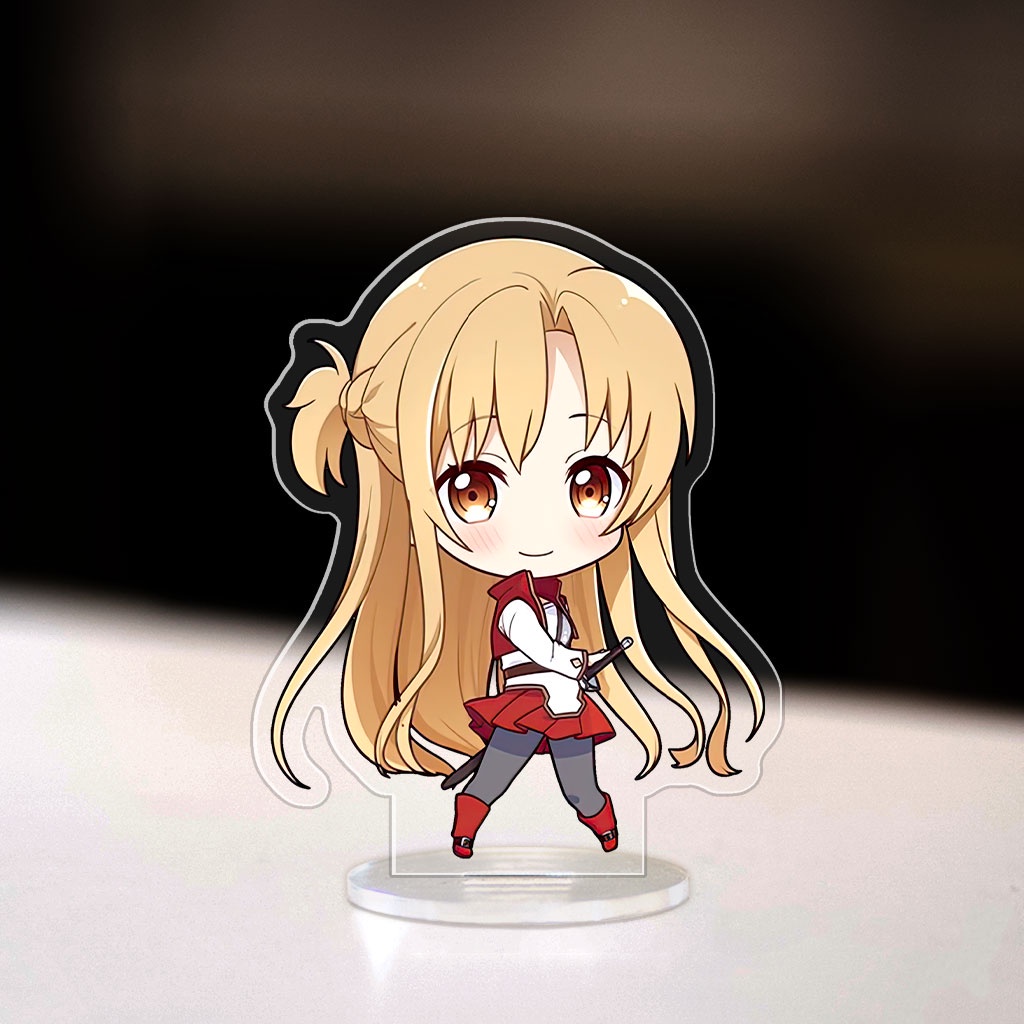 Mô hình đứng Standee Sword Art Online anime manga nhân vật Kirito Yuuki Asuna trang trí decor góc học tập bàn làm việc