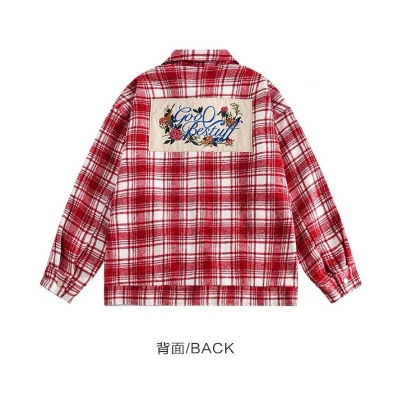 Áo Sơ Mi Tay Dài Dáng Rộng Thêu Họa Tiết Thời Trang Đường Phố Mỹ 2023 Cho Nam Nữ